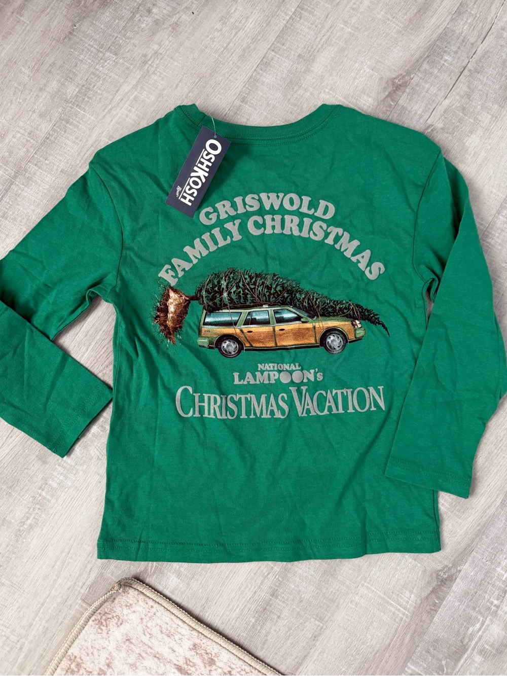 Oshkosh National Lampoons Christmas Vacation Graphic Long Sleeve Tee, Youth 5.